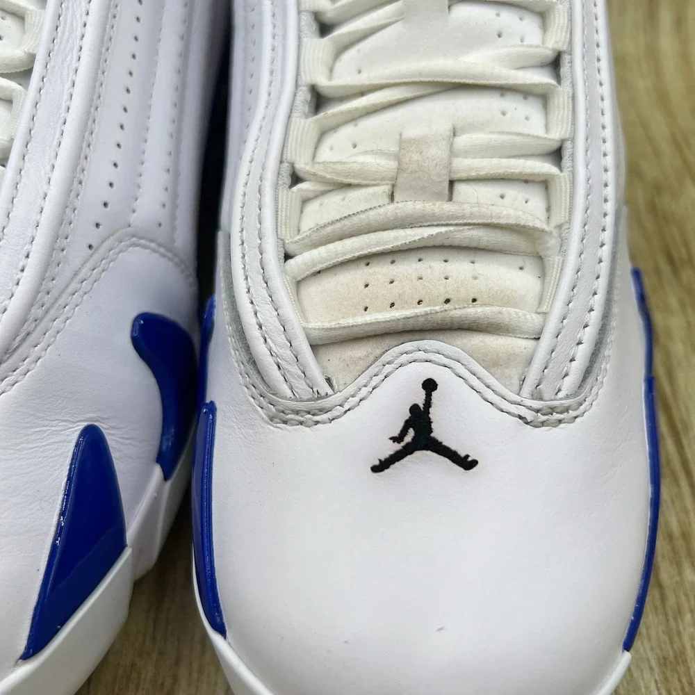 Nike Air Jordan 14 Retro Golf Men's Size 8.5 White Hyper Royal Spiked HJ7710-101